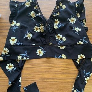 2 Piece Crop Top High Waisted Pants Set